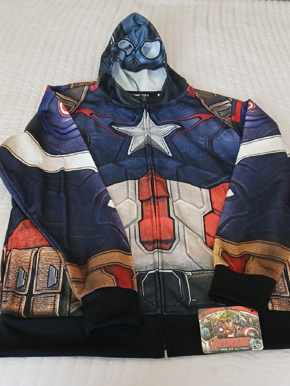Mens Marvel Avengers Logo Masked Hoodie - Medium
